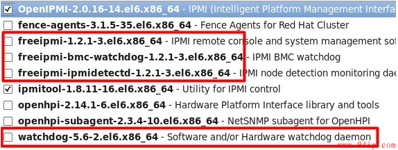安装Redhat/CentOS 6.5时选择了freeipmi相关软件包，可能会导致服务器不定时重启。