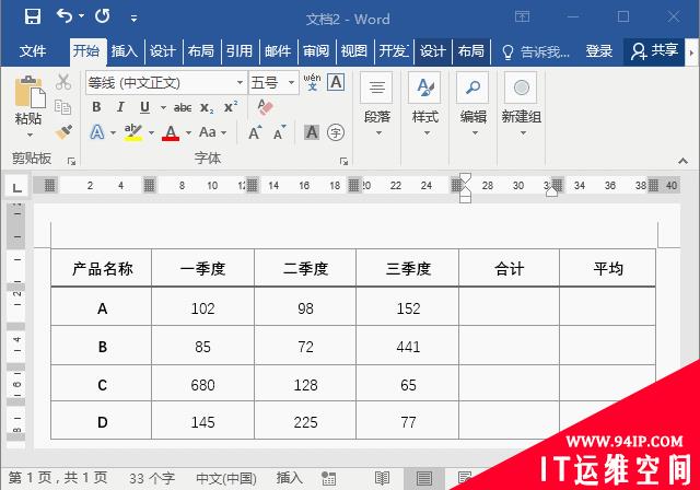 实用Word技巧分享：表格数据如何快捷计算 在word表格中如何快速的计算数值