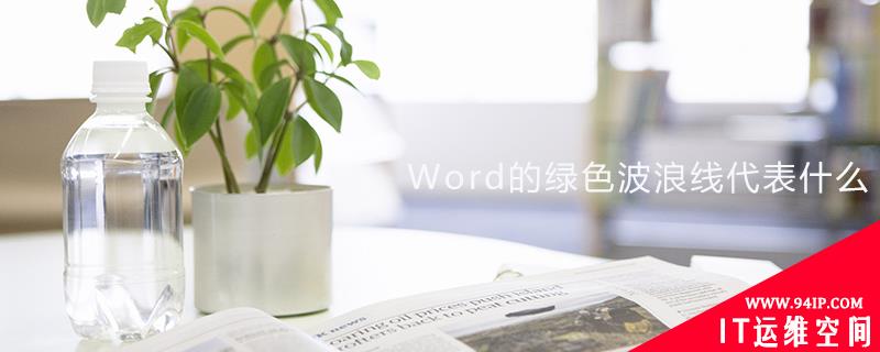 Word的绿色波浪线代表什么 word中绿色波浪线表示什么