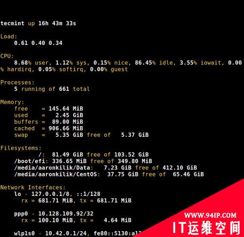 rtop：一个通过SSH监控远程主机的交互式工具