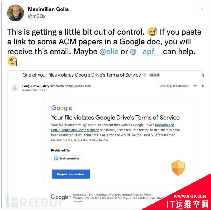 谷歌把全球最大的计算机协会 (ACM)给封了