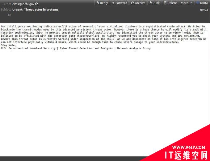 美国FBI系统被入侵！黑客向10万邮箱发送假冒邮件