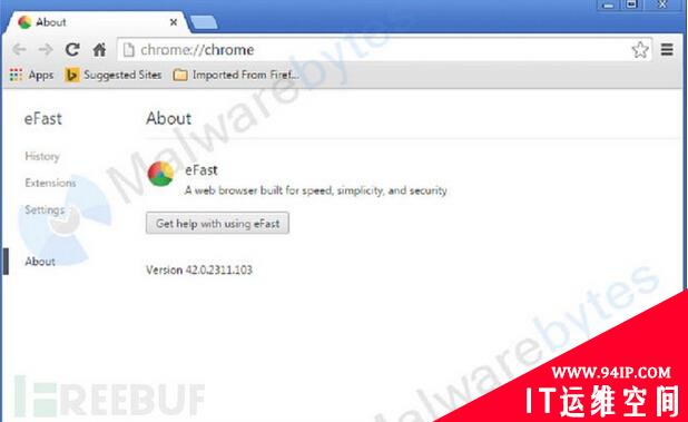 eFast：山寨谷歌浏览器恶意来袭