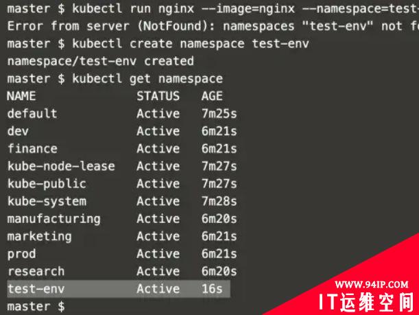 如何在Kubernetes中创建命名空间？